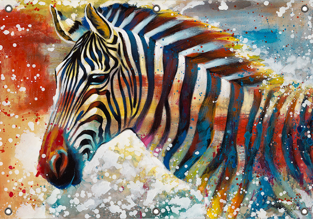 Tuinposter zebra 70x100