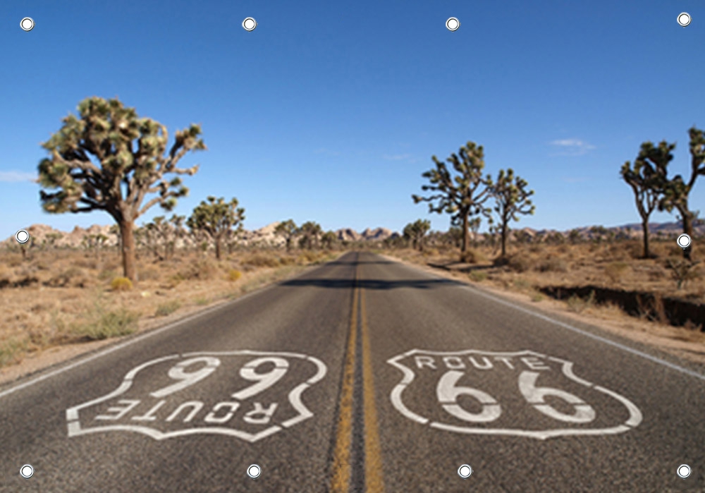 Tuinposter route 66 GROOT 110x155