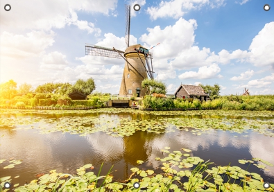 Tuinposter Nederlands landschap 70x100