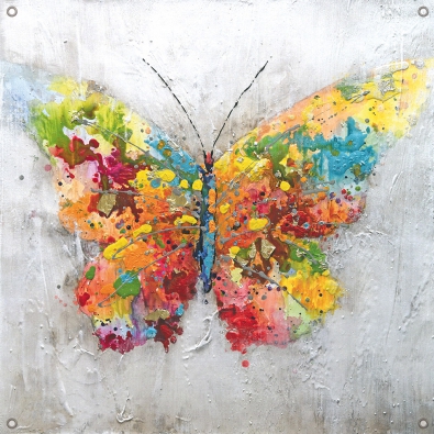Tuinposter vlinder 80x80