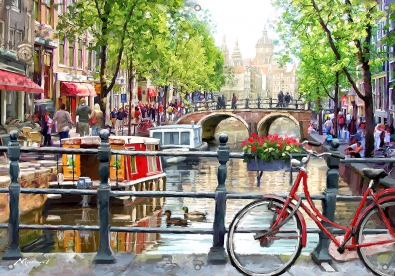 GROTE Tuinposter Amsterdam 110x155